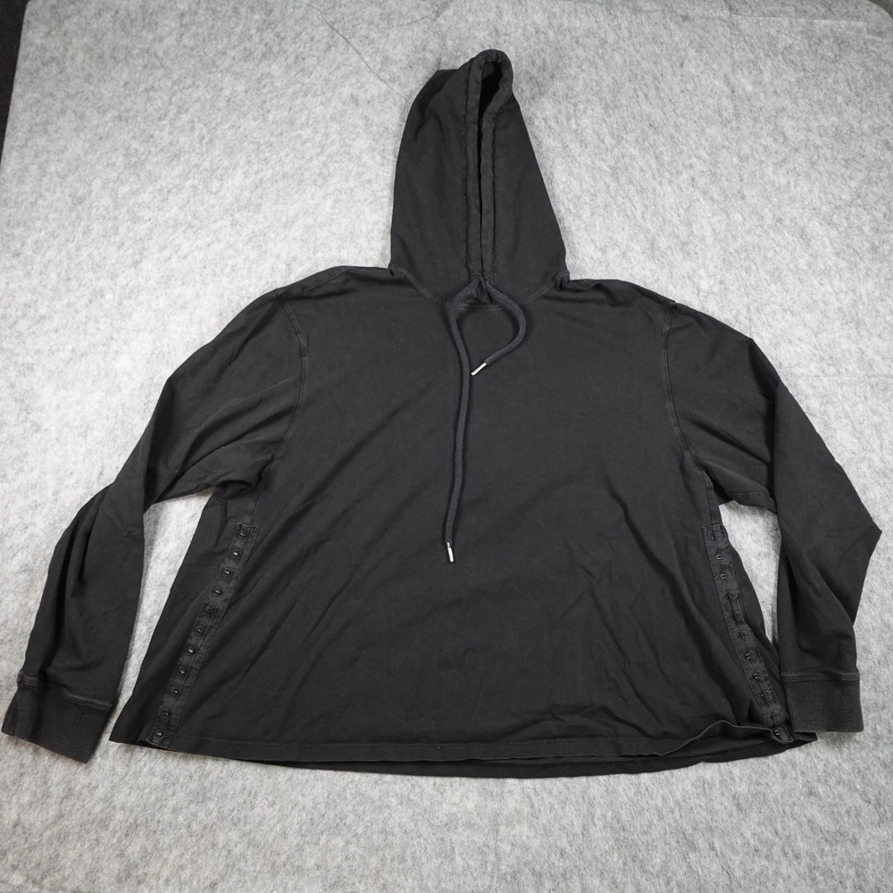 Opening Ceremony Hoodie Women Large‎ Black Hook Eye Detail Pullover Sweatshirt